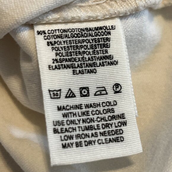 Women's We The Free Denim Mini Skirt SZ 30 Cream White Jean Pockets Stretch - Picture 7 of 8